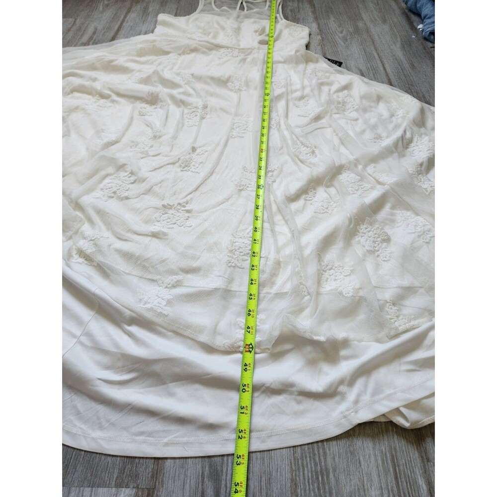 NWT Torrid Ivory Lace Dress  14 Sleeveless Special Occasion Floral Mesh Overlay - Picture 11 of 13
